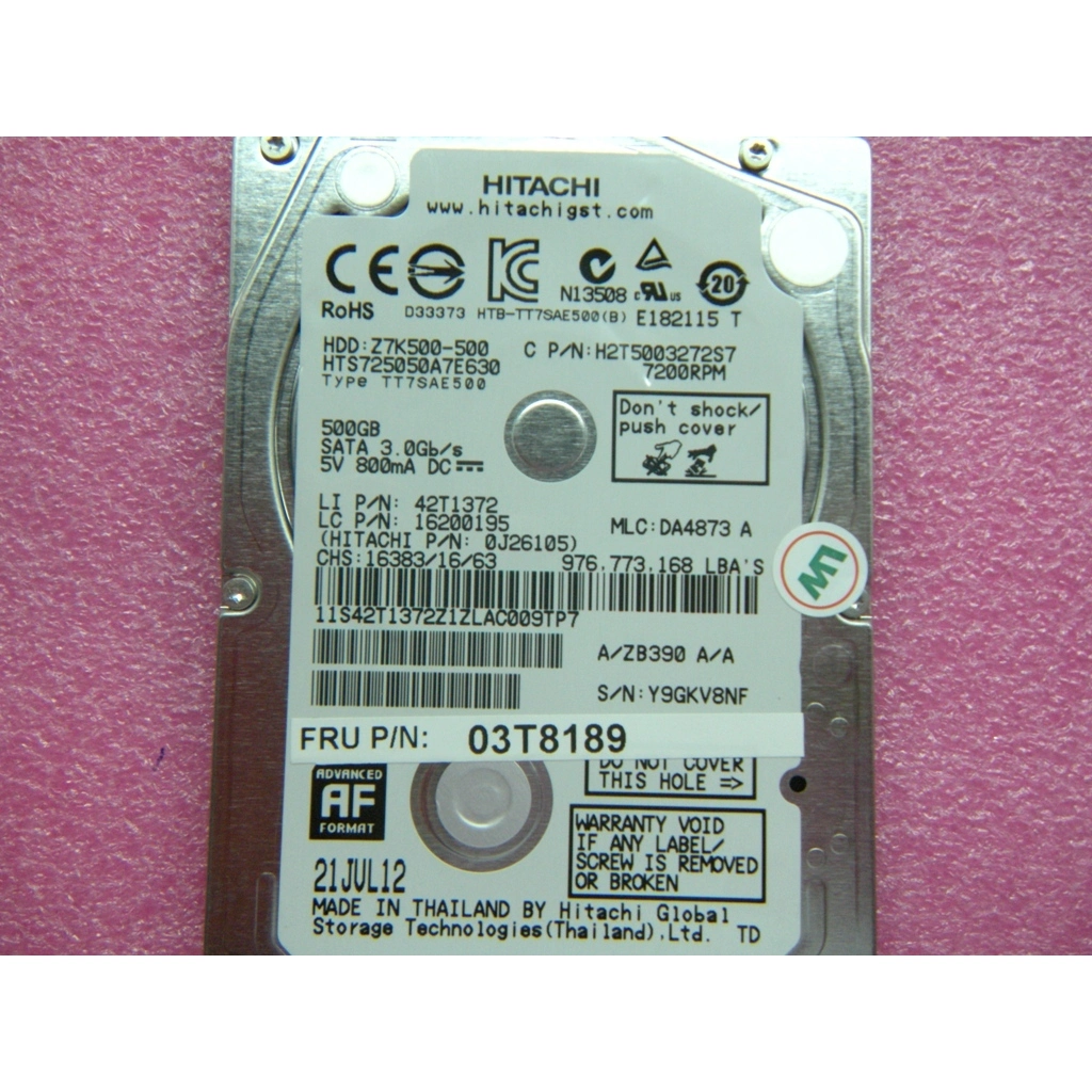 FRU 500GB 7200RPM SATA 2.5" - Image 7