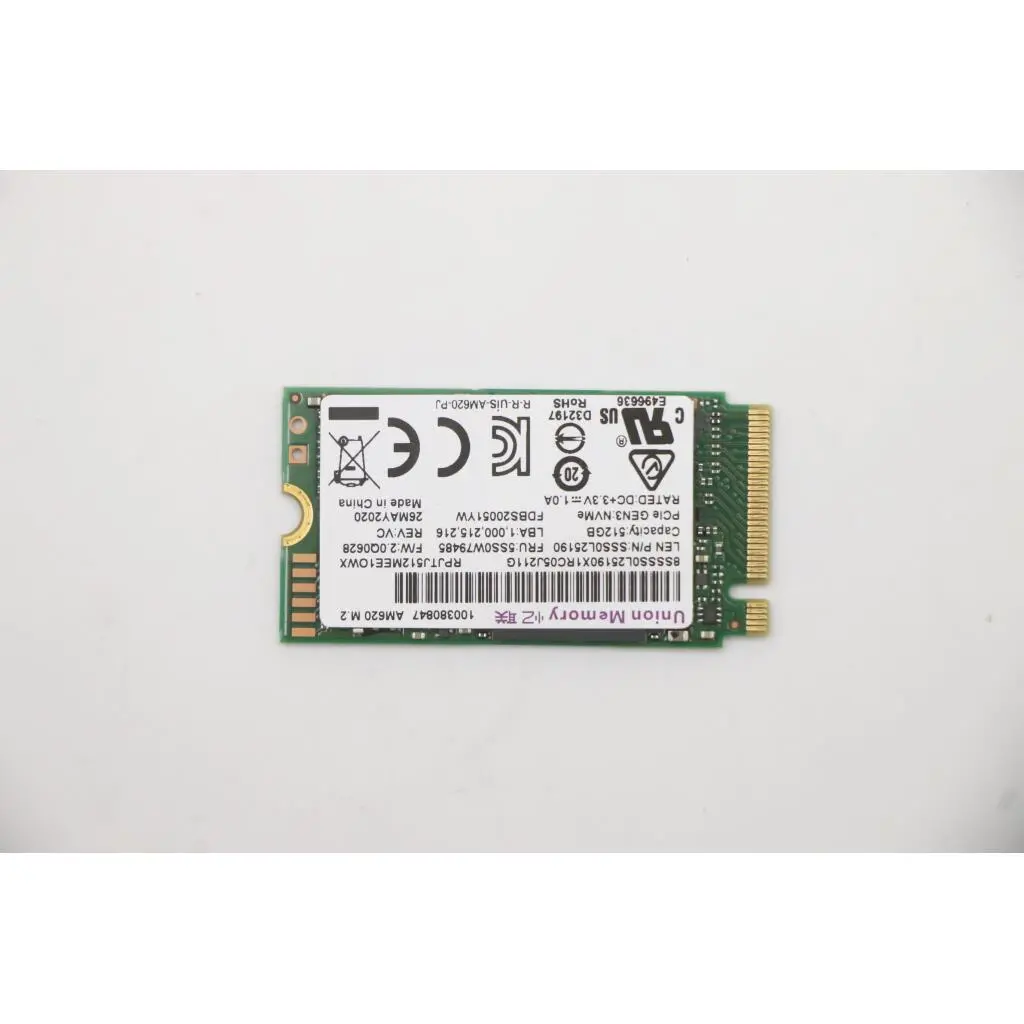 Lenovo SSD 512G,M.2,2242,PCIE3X4,UMIS