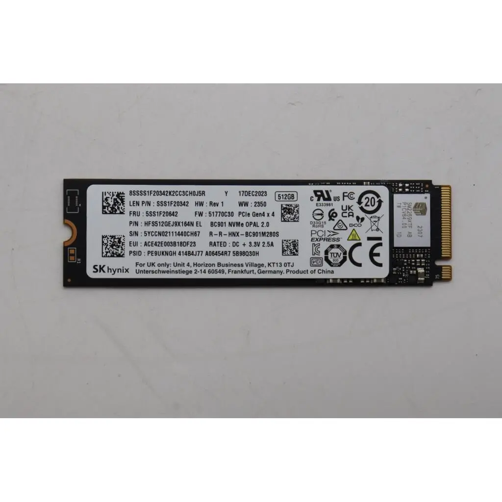 Lenovo SSD 512G,M.2,2280,PCIE4X4,OPAL,SK HYNIX
