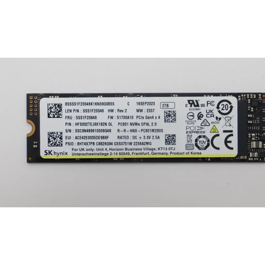Lenovo SSD 2TB,M.2,2280,PCIE4X4,OPAL,SK HYNIX - Image 5