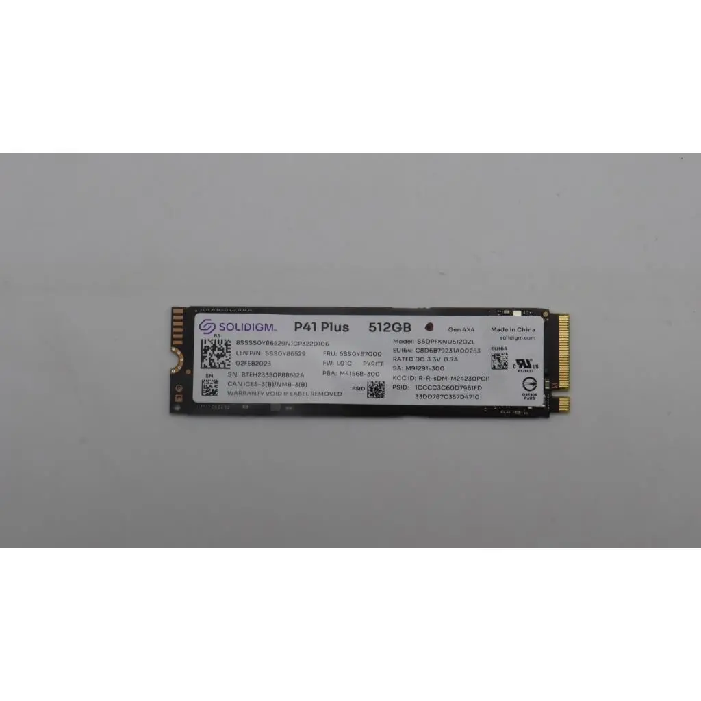 Lenovo SSD 512G,M.2,2280,PCIE4X4,STD,SOLIDIGM