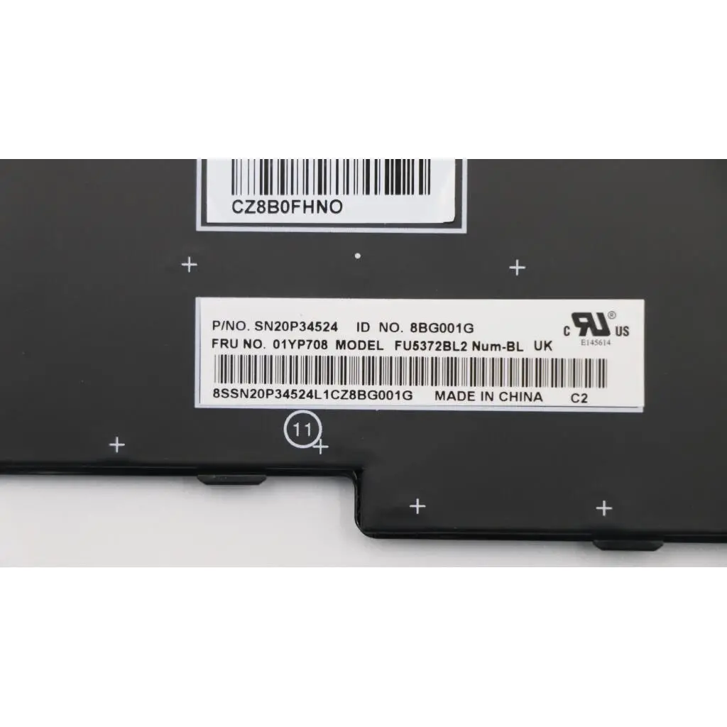 Keyboard Internal,UK English,Black,Backlight,w/Number - Image 5