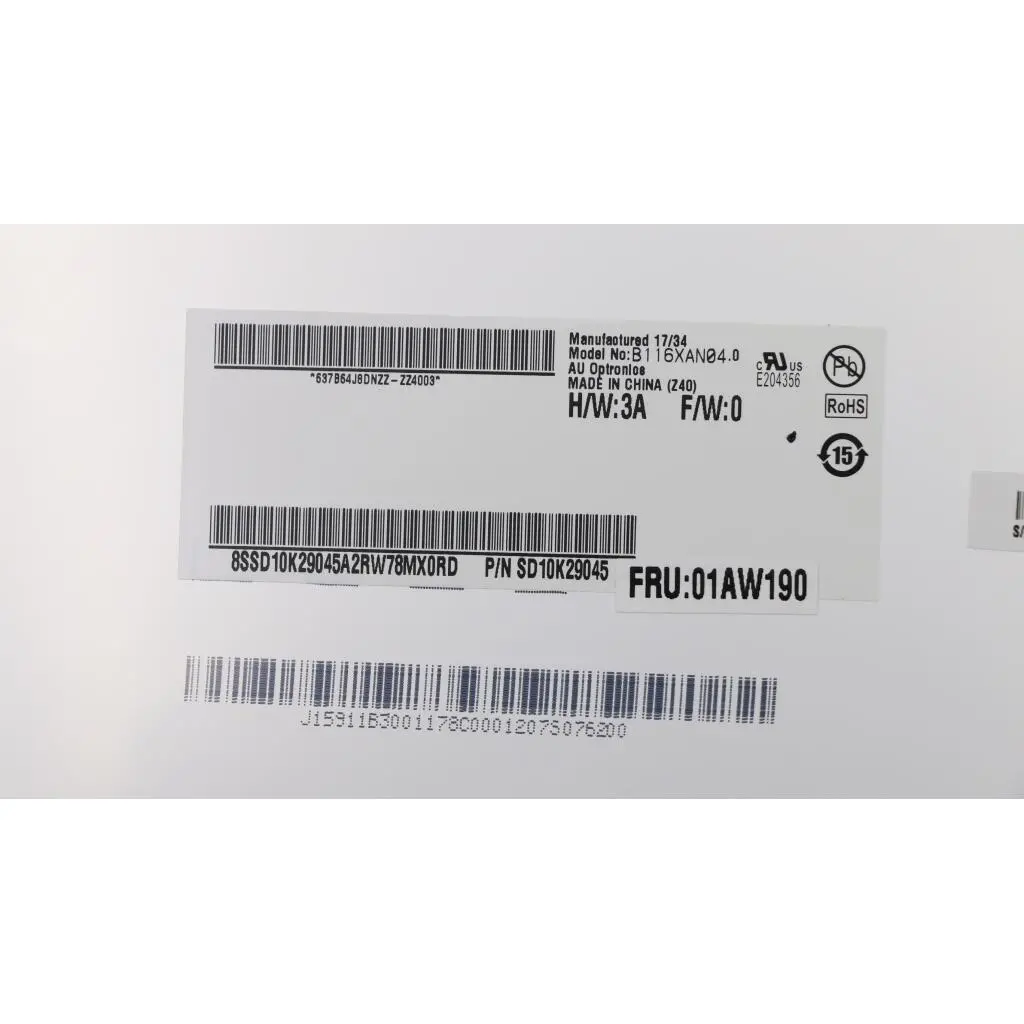 Lenovo LCD Module,11.6",HD,Touch,Anti-Glare,250nit - Image 2