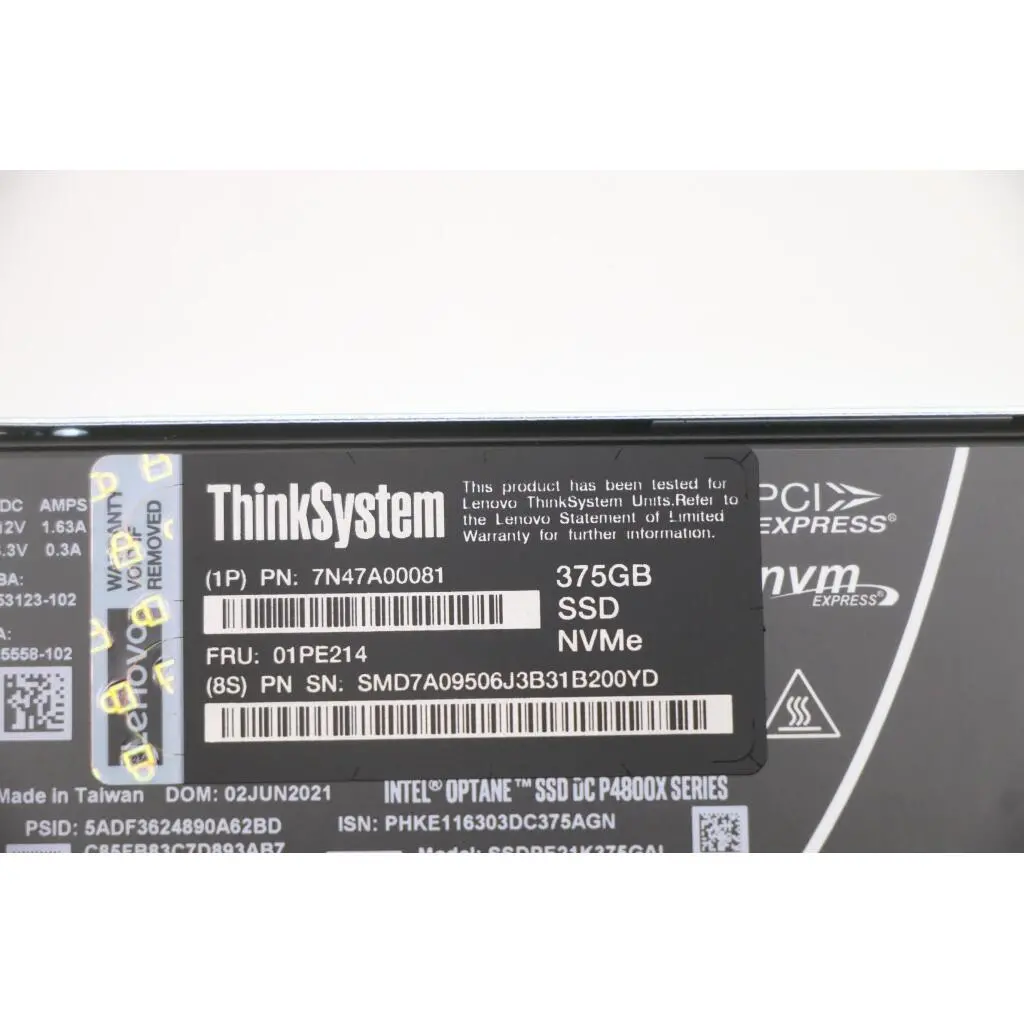 ThinkSystem 2.5" U.2 P4800X 375GB Write Intensive NVMe PCIe 3.0 x4 HS SSD - Image 6