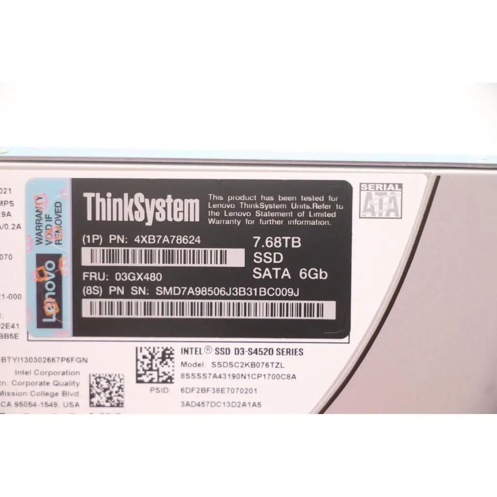 ThinkSystem 7mm S4520 7.68TB Read Intensive SATA 6Gb HS SSD