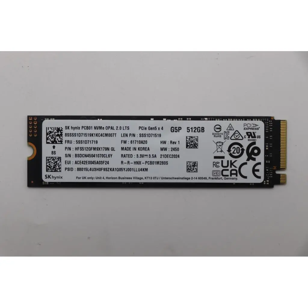 512G,M.2,2280,PCIe5x4,SKH,OPAL