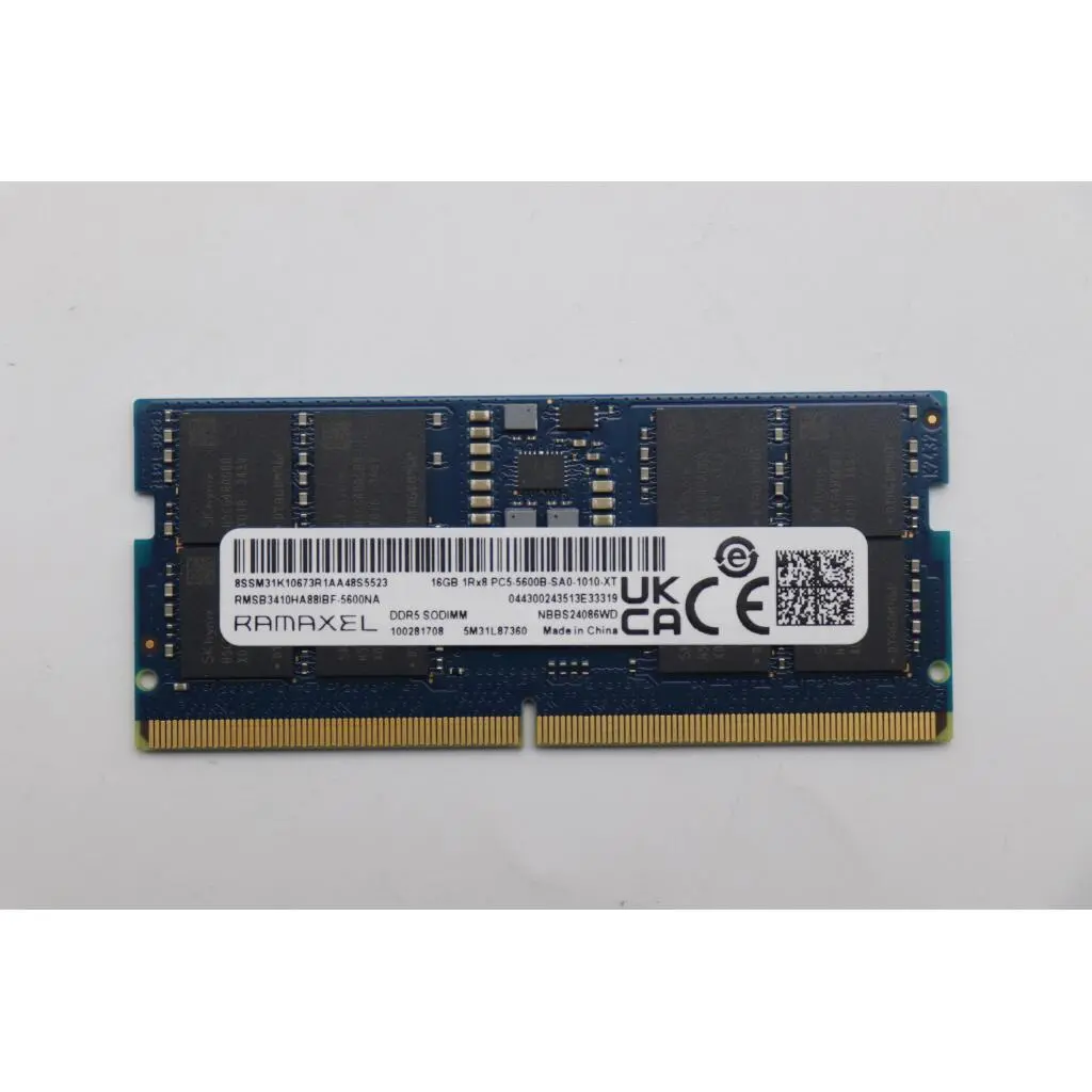 RAMAXEL DDR5 16GB 5600MHz SO-DIMM メモリ 5M31L87360 - Lenovo MEMORY,16G,DDR5,5600,SODIMM,RAMAXEL